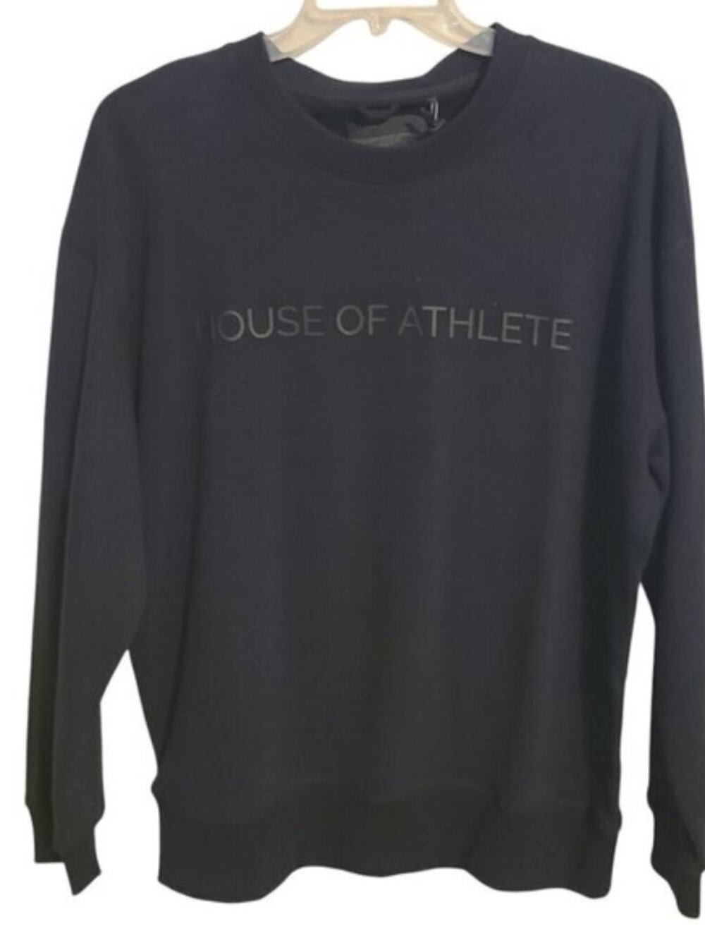 House of Athlete | Men's Black on Black Crewneck Graphic Sweatshirt (Size 2XL)